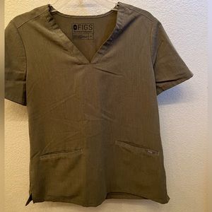 Figs women’s Casma scrub top heather Olive size M